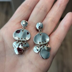 Silver dangle earrings